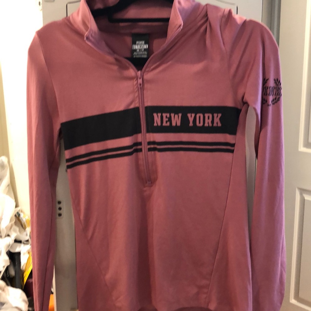 Pink work out compression zip up